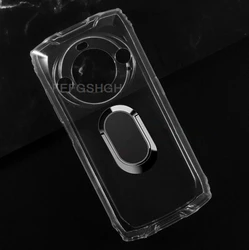 Blackview BV9300 Series Back Ring Holder Phone Cover - TPU Soft Silicone Case - Blackview BV9300 Pro (Clear Tpu A Black)