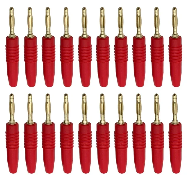 Connettori Maschio Femmina 4 Spinotti Banana Audio Placcati Oro 24K - Connettori Jack Per Cavi Altoparlante, Maschio E Femmina Spine Audio Banana - Foto 7