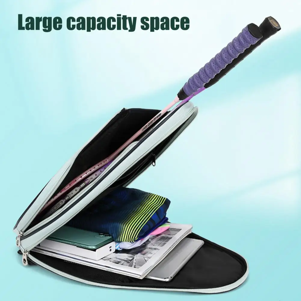 Tennis Bag Large Capacity Tennis Sling Backpack Waterproof Crossbody Racket Bag for Tennis Badminton Pickleball Rackets 4