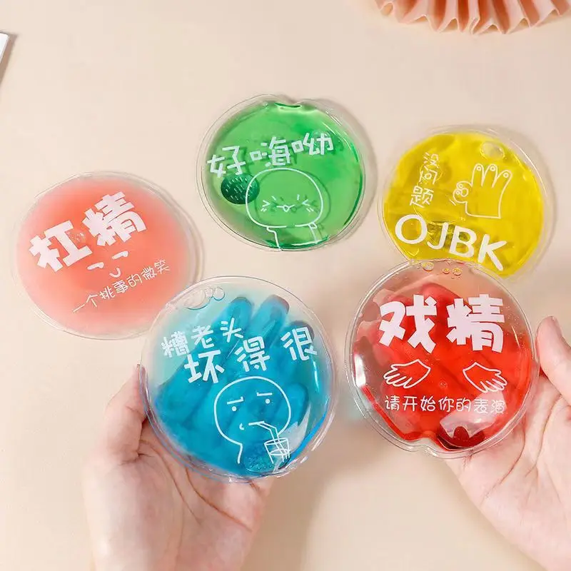 New Winter Reusable Gel Hand Warmer Cute Word Print Instant Heating Pack Warmer