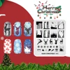 KADS Halloween Christmas Nail Stamping Plates Pumpkin Snowflake Image Manicure Stamp Template DIY Nail Art Decoration Plates 4