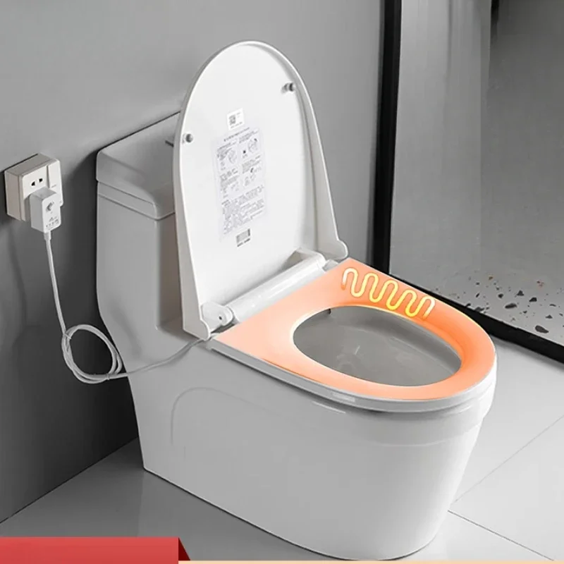 Heated Toilet Seat 4-Level Adjustable Temperature Leakproof Toilet Lid Waterproof U/V Seat Cushion Antibacterial toilet seat cover,toilet seat accessories
