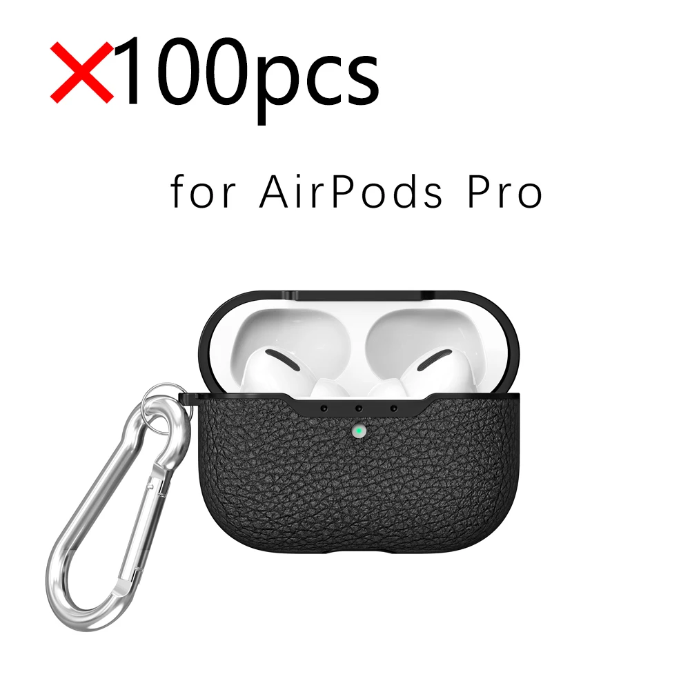 

100 шт. роскошный зернистый чехол для наушников airpods 2 bluetooth с зарядным чехлом для airpods pro 2 Чехол для проводных наушников