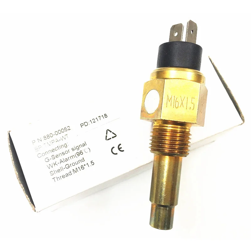 52mm 수온 측정기 40-120 ℃ /100-240 ℉   장치 표시 8가지 백라이트 색상 NPT38 M14X1.5 M16X1.5 수온 센서