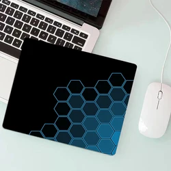 Hexagonal Honeycomb Anime Gaming Mouse Pad - Rubber Desk Mat - 18x 22 (Black)