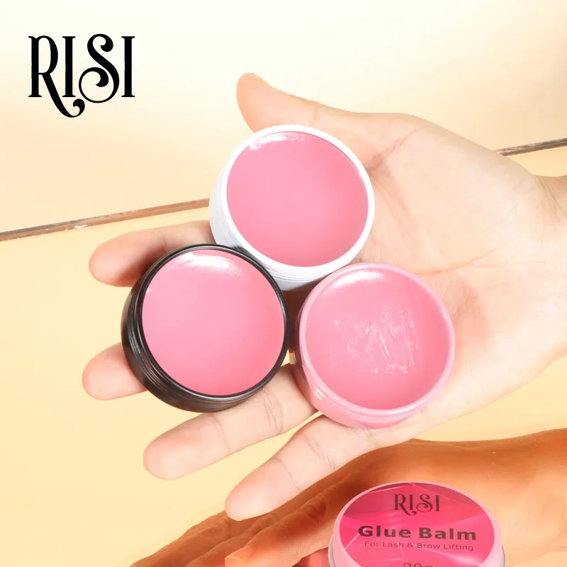 RISI Long Lasting Eyelash Glue Balm Cherry Smell Lash Glue Balm Lami Glue Balm lashlifting Strong Hold Hot Sale Glue Balm