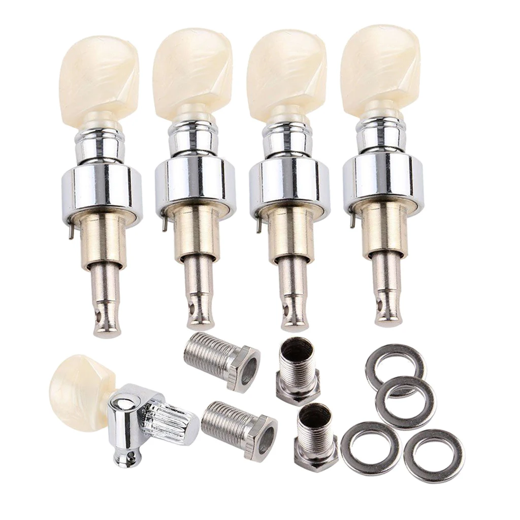 5Pcs Silver Musical Instrument Banjo Machine Heads Tuing Peg Tuner for Banjo