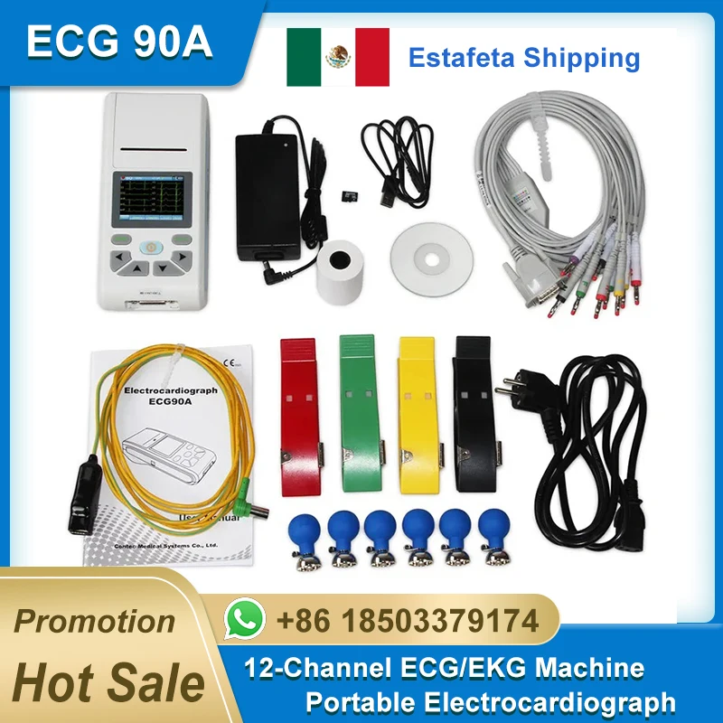 CONTEC ECG90A 12-Channel ECG/EKG Machine Electrocardiograph PC software Touch Screen