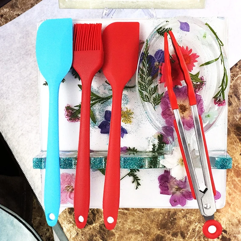 Spoon Storage Tray Epoxy Resin Mold Tableware Rack Plate Silicone Mould DIY Crafts Home Decortaions Casting Tool