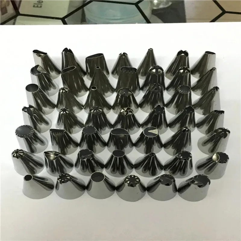 Cake Decorating Tip Set Cake Icing Nozzles Baking Nozzle Set Cake Decorating Nozzle Set Stainless Steel Nozzle Tips24/48 DIY Cake Decorating Tool Icing Piping Cream Pastry Bag Nozzle Kitchen Accessories Bakery Tools