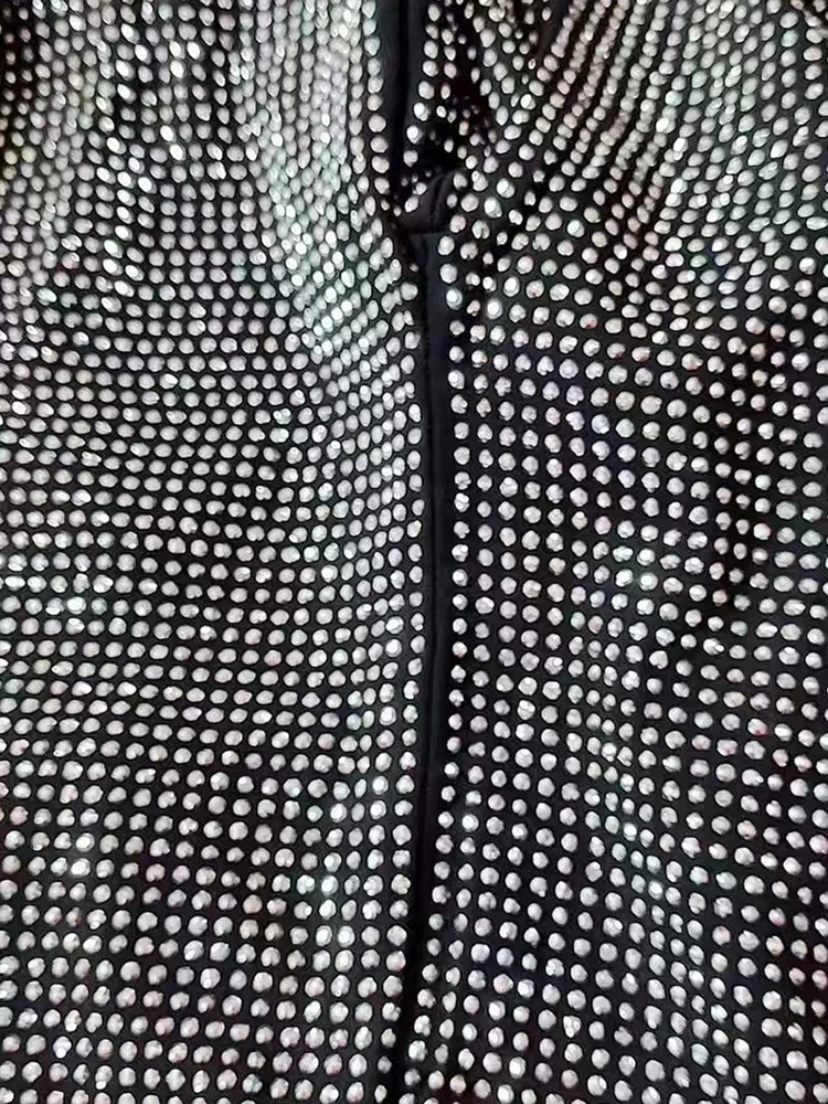 Sparkly Crystal Pants Women Leggings Autumn Winter High Waist Elastic Bodycon Long Penci Pant Streetwear Y2K Pants Tights