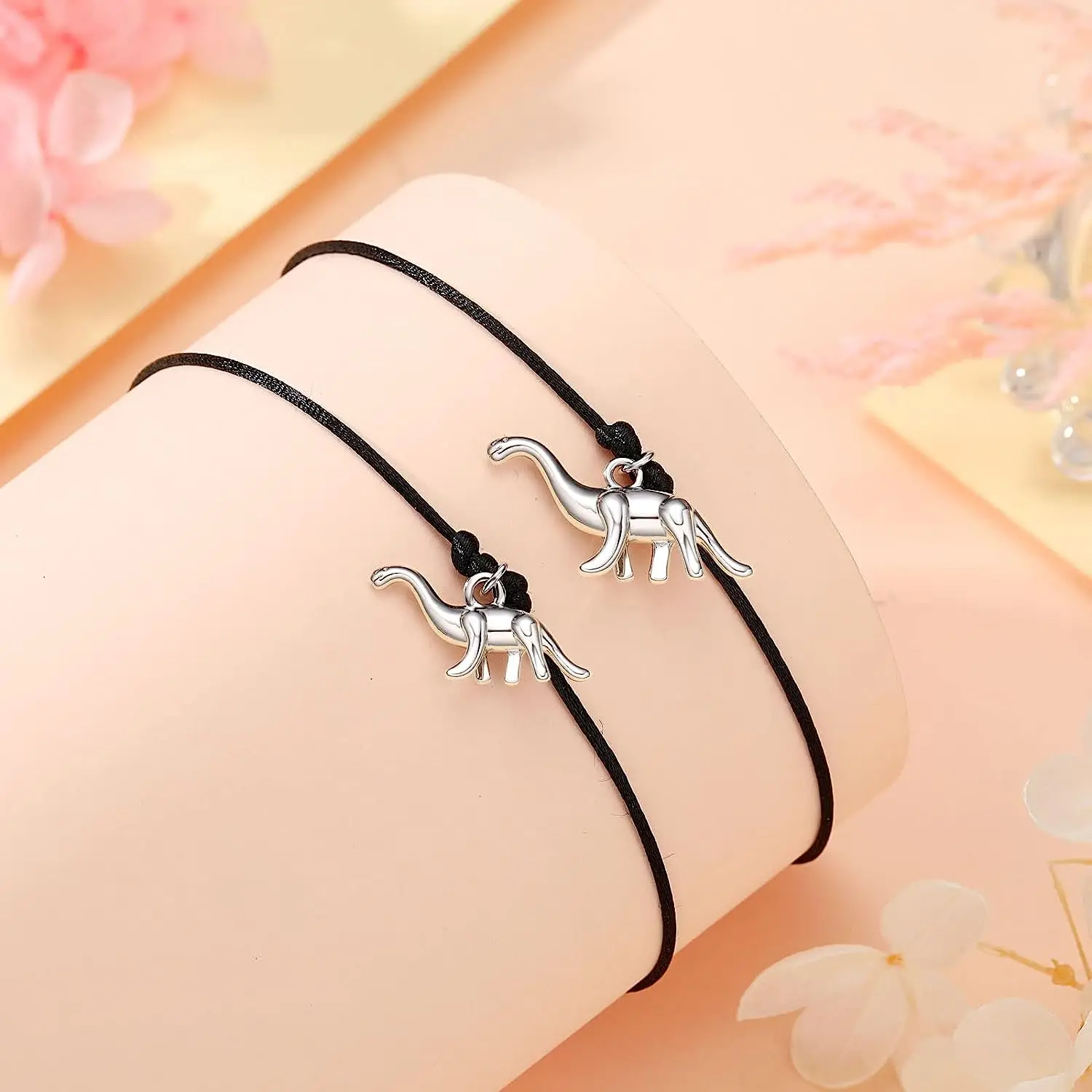 Mother Son Back to School Bracelet Mommy and Me Dinosaur First Day