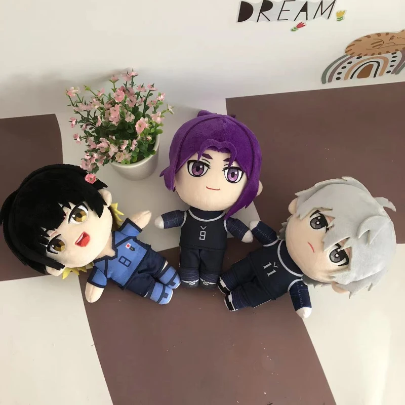 Anime BLUE LOCK Plush Toys Seishiro Nagi Reo Mikage Plushie Dolls Cartoon Stuffed Figures Peluche Kids Birthday Christmas Gifts