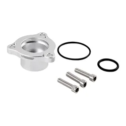 Sleek Silver Black Blow Off Valve Adapter for Enhanced Turbo Performance (Silver)
