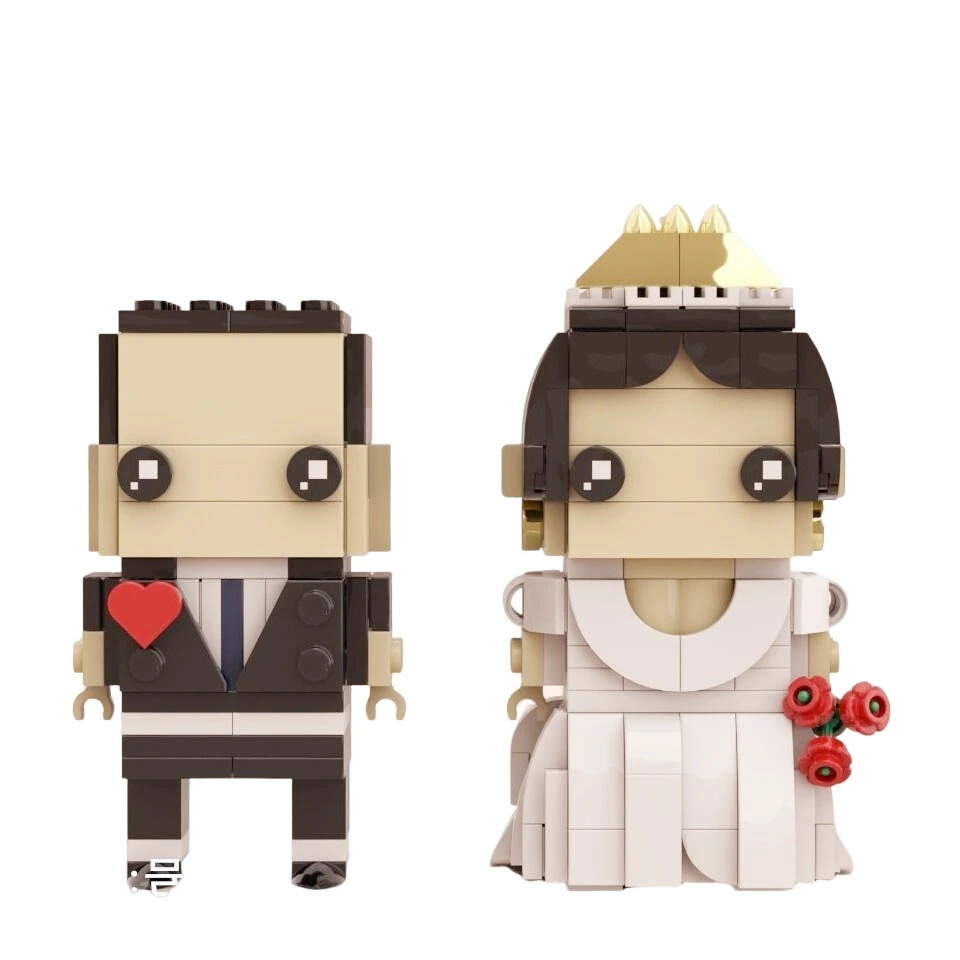 Amanti Della Sposa In Plastica Abs Wed Bride And Groom Brickheadz Building Blocks Mini Action Figure Toys