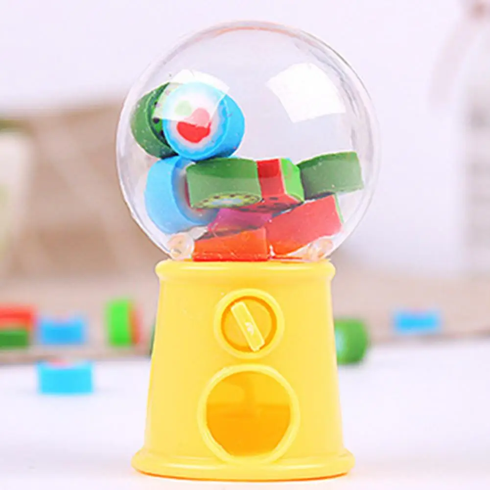 

Rubber Gashapon Watermelon Shape Eraser Machine Toy for Kids Gashapon Machine Student Birthday Gift Random Color 5pcs Eraser