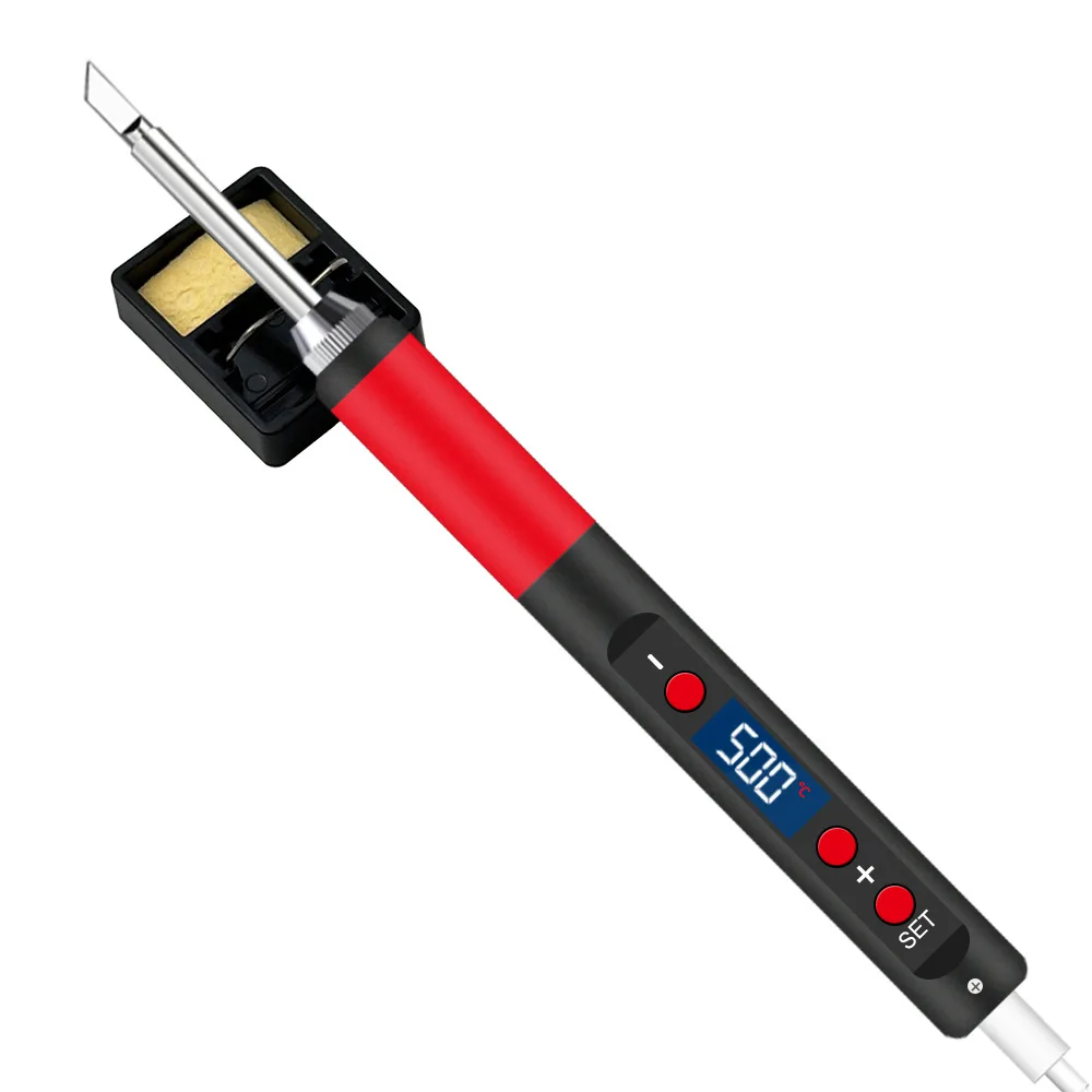 T65 Portable Soldering Iron 9-20V 65W 180-500°Adjustable Temperature DIY weld Re
