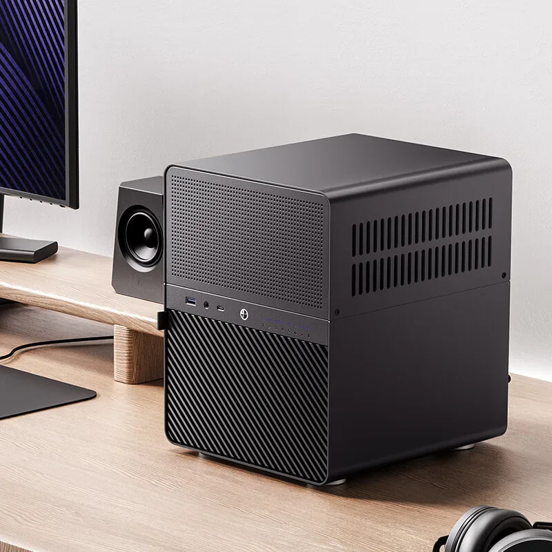 JONSBO N3 NAS Mini Case All-In-One Aluminum ITX Chassis 8Hard Disk Support 130mm CPU Cooler 250mm Graphics Card 100mm*2 Fan pc case,computer chassis frame,mini itx desktop case,pc chassis