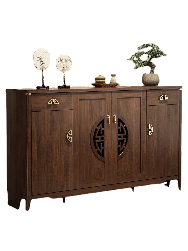 

Chinese Style Solid Wood Sideboard Large Capacity Living Room Wall Locker Storage Cabinet Cupboard Integrated