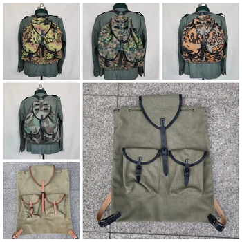 Zaino da campo RUCKSACK in tela CAMO per montone dell'esercito tedesco della Seconda Guerra Mondiale militare