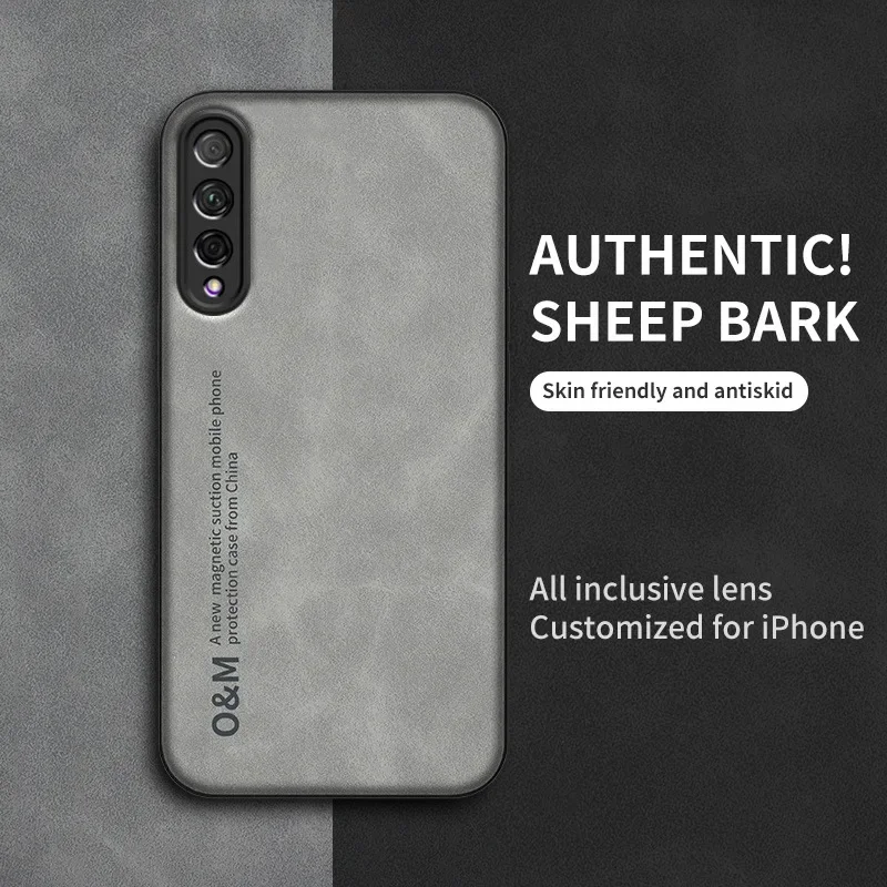 Premium Magnetic Leather Phone Case with Silicone Lining