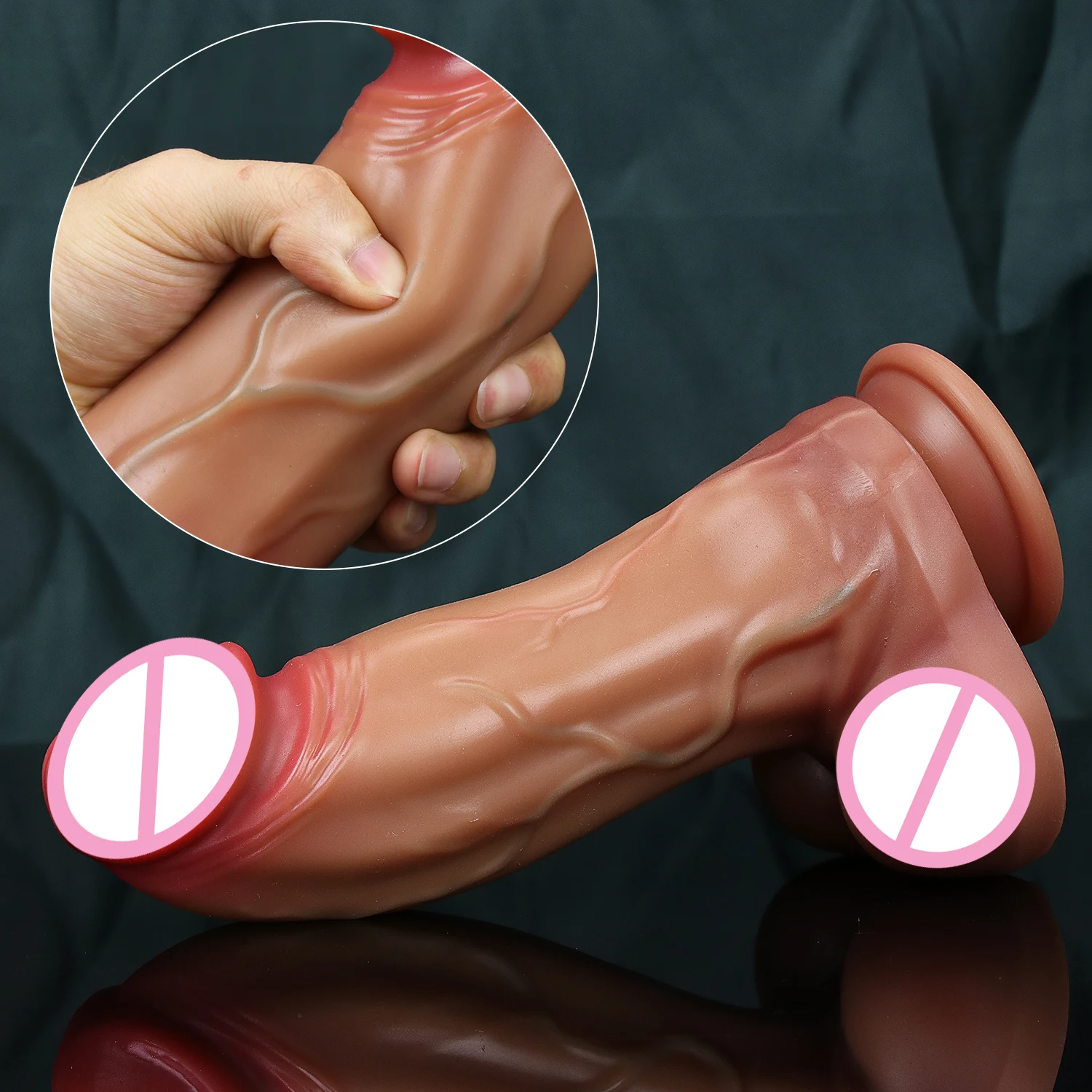 Huge Flesh Realistic Thick Dildo Adult Sex Toy for Women Soft Double Silicone Vaginal Masturbators Penis Big Suction Cup Dick
