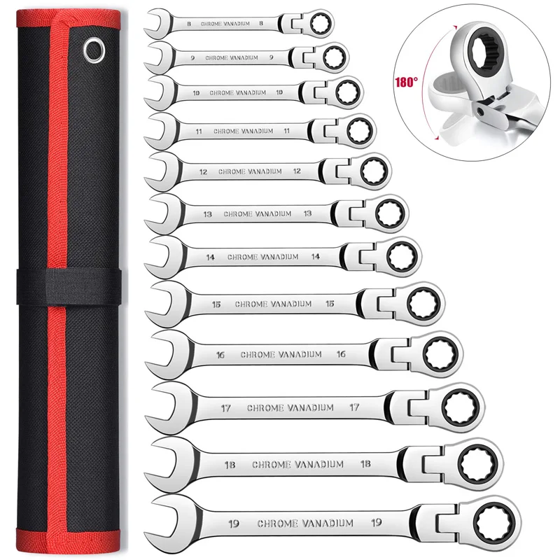 Набор гаечных ключей с трещоткой, 56712 шт.,...