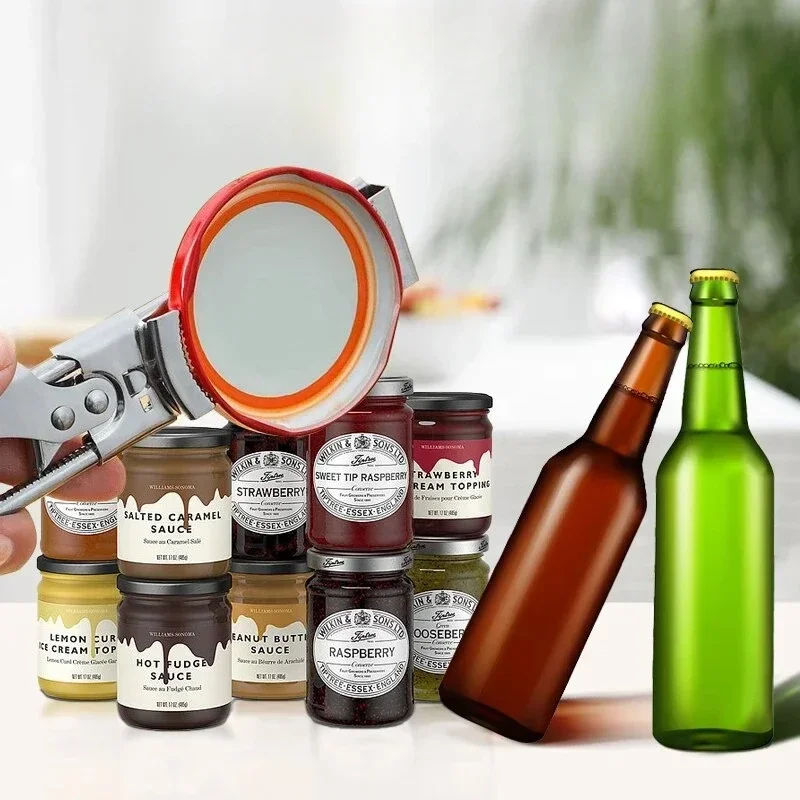 Can Opener 1pcs Wine Opener Non-slip Stainless Steel Adjustable Bottle Kitchen Accessories