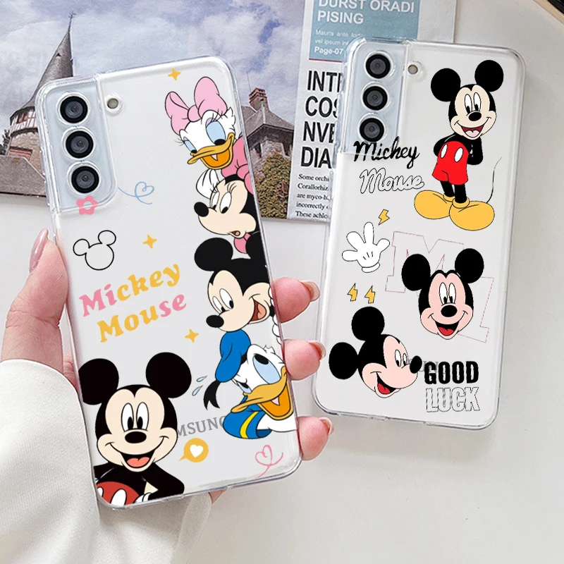 

Disney Mickey Donald Duck For Samsung Galaxy S23 S22 S21 S20 FE S10 S10E S9 Plus Ultra Pro Lite 5G Transparent Phone Case