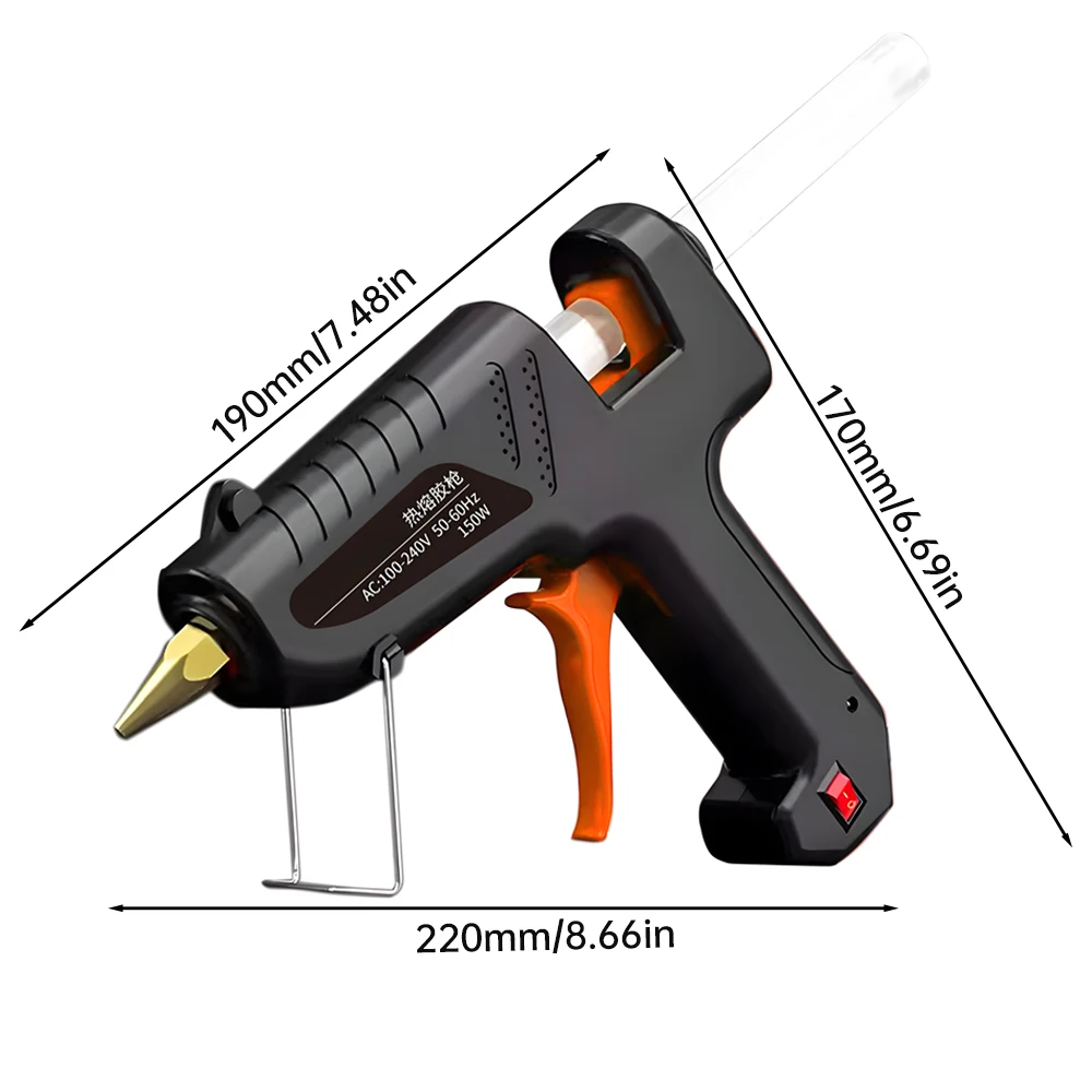 150W Hot Melt Glue Gun 11mm Glue Sticks Industrial Guns Heat Temperature Thermo Electric Repair Tool DIY Electrothermal Glue Gun 5