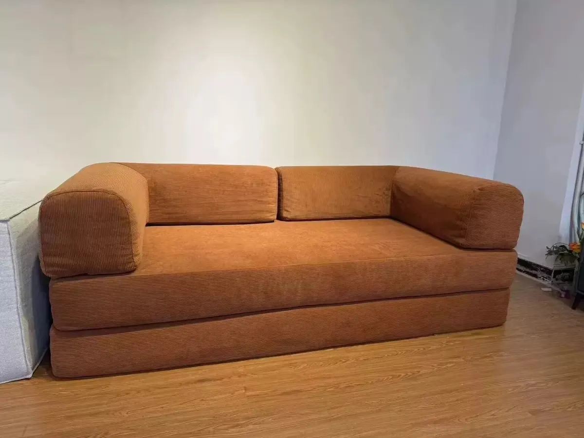 2025 New EU Warehouse Vacuum Compression Sofa 200*100*70cm Sofa Bed Corduroy Jacket Removable Placement 5-7 Days Delivery photo review