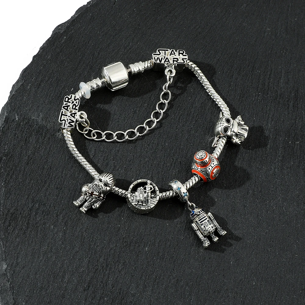 Star Wars Bracelet Spaceship Yoda Baby Bb8 Pendant Fashion Jewelry