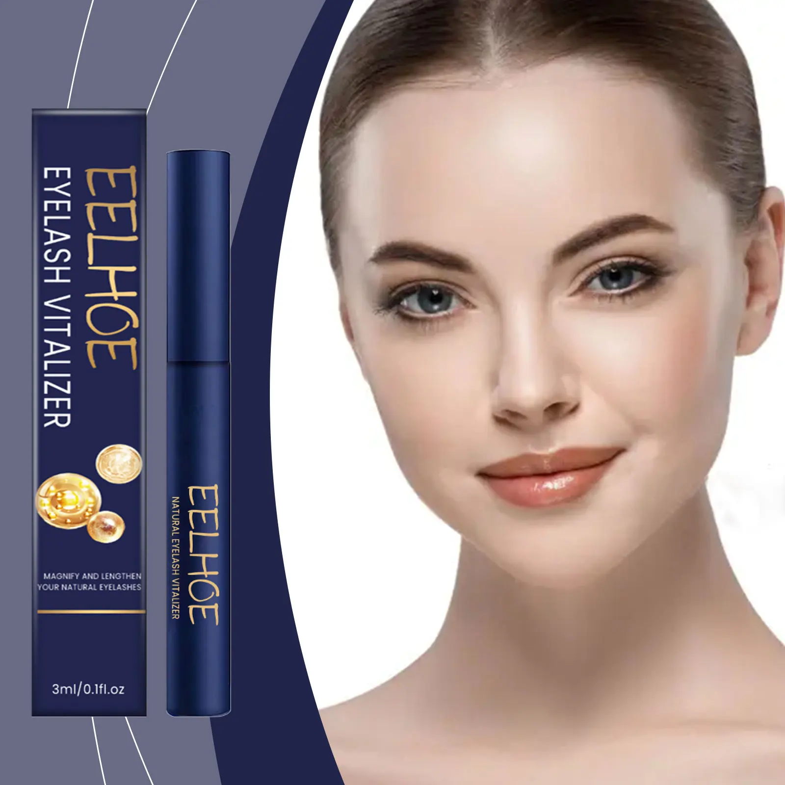 EELHOE Eyelash Growth Serum Lasting Eyelash Extensions Curling Thicker Professional Enhancer Makeup Eye Care Products