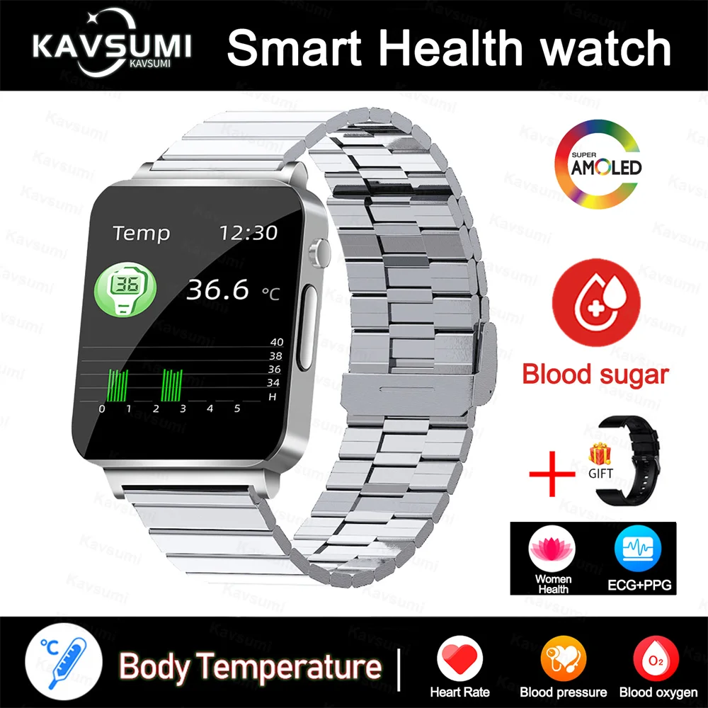 ABPWO Reloj Medidor Glucosa En Sangre, Reloj Inteligente ECG Smartwatch  Reloj Deportivo Hombre Mujer Reloj Que Mide Presion Arterial Reloj Tension  Arterial Reloj Contador De Pasos Y Calorias : : Electrónica