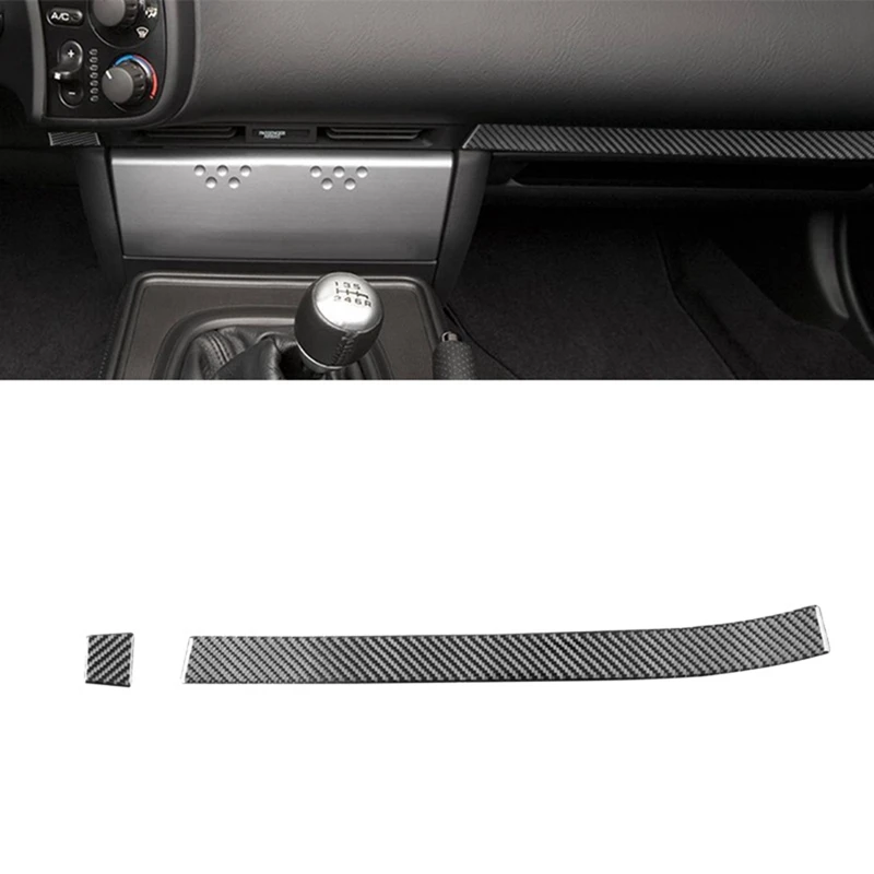 Per Honda S2000 2000-2009 Soft Carbon Fiber Center Console Co-Pilot Dashboard Trim Strip Sticker Sostituzione Interna