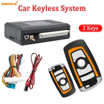 Serratura centrale per auto Sistema di accesso senza chiave automatico Pulsante Start Stop Portachiavi Kit centrale Auto universale 12V