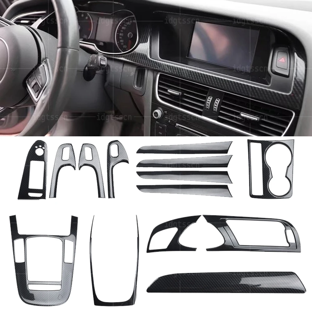 Adesivo-di-copertura-in-fibra-di-carbonio-per-interni-auto-per-Audi-A4 ...