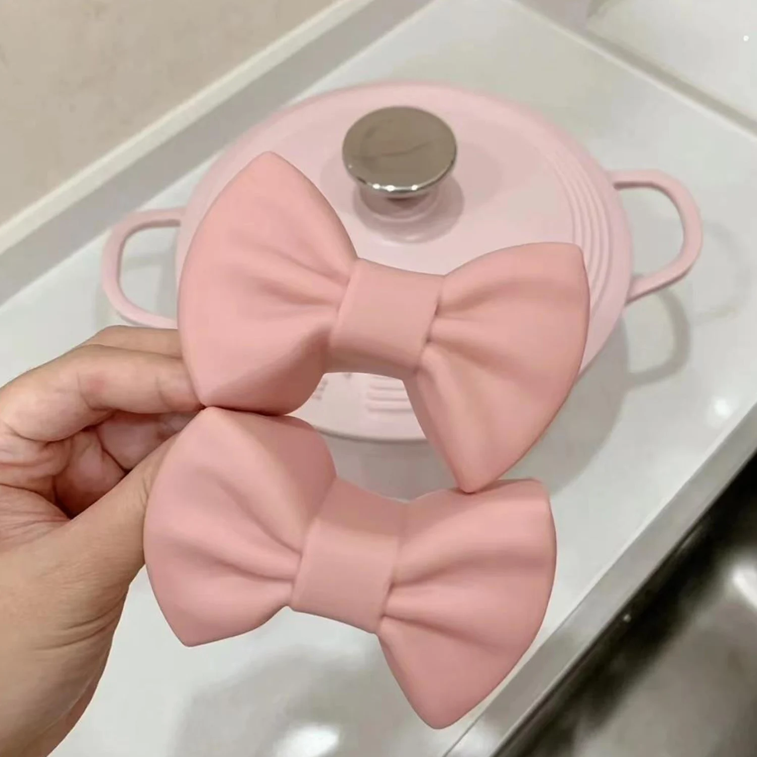 Silicone pot clip anti-slip grip bowl clip heat insulation pot pan handle holder cooking supplies home kitchen accessories silicone pan handle cover