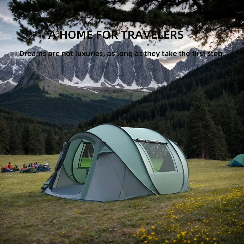 5-8 people quickly open the tent, waterproof camping tent, fully automatic pop-up outdoor suitable for camping hiking