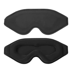 Premium 3D Contoured Eye Mask for Men and Women - Ultra - Comfort, Pressure - Free, Total Darkness (Black)