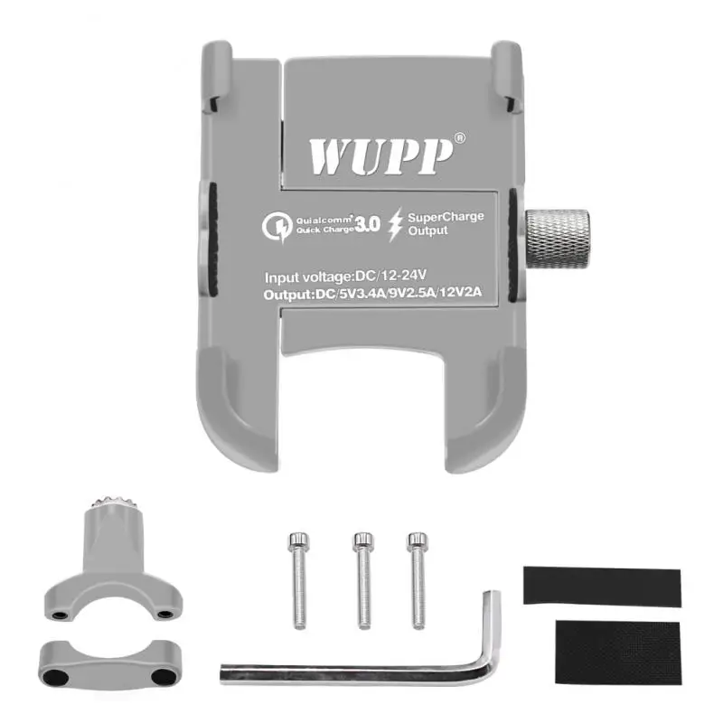

Мотоциклетный Водонепроницаемый Многофункциональный Автомобильный держатель для телефона из алюминиевого сплава QC3.0