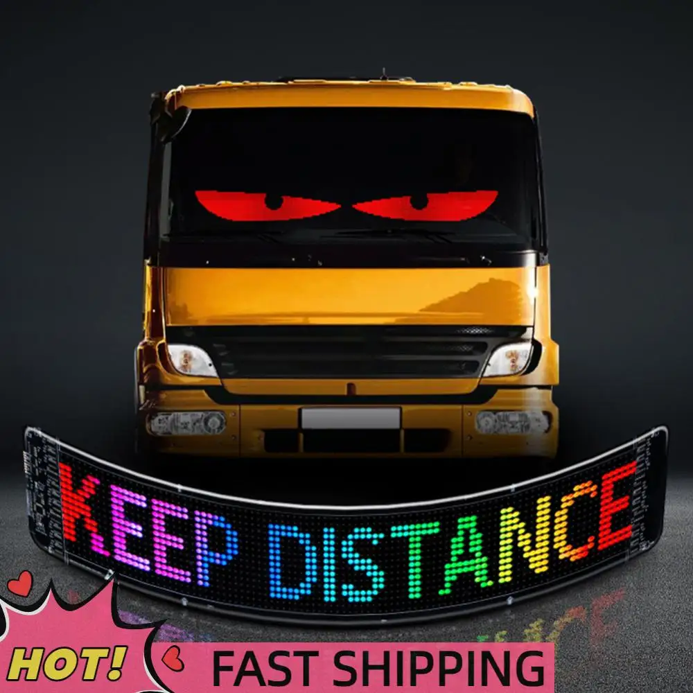 Panneau de pixels matriciel LED, veilleuse Programmable, yeux de démon, panneau LED Flexible, télécommande pour voiture et camion, accessoires