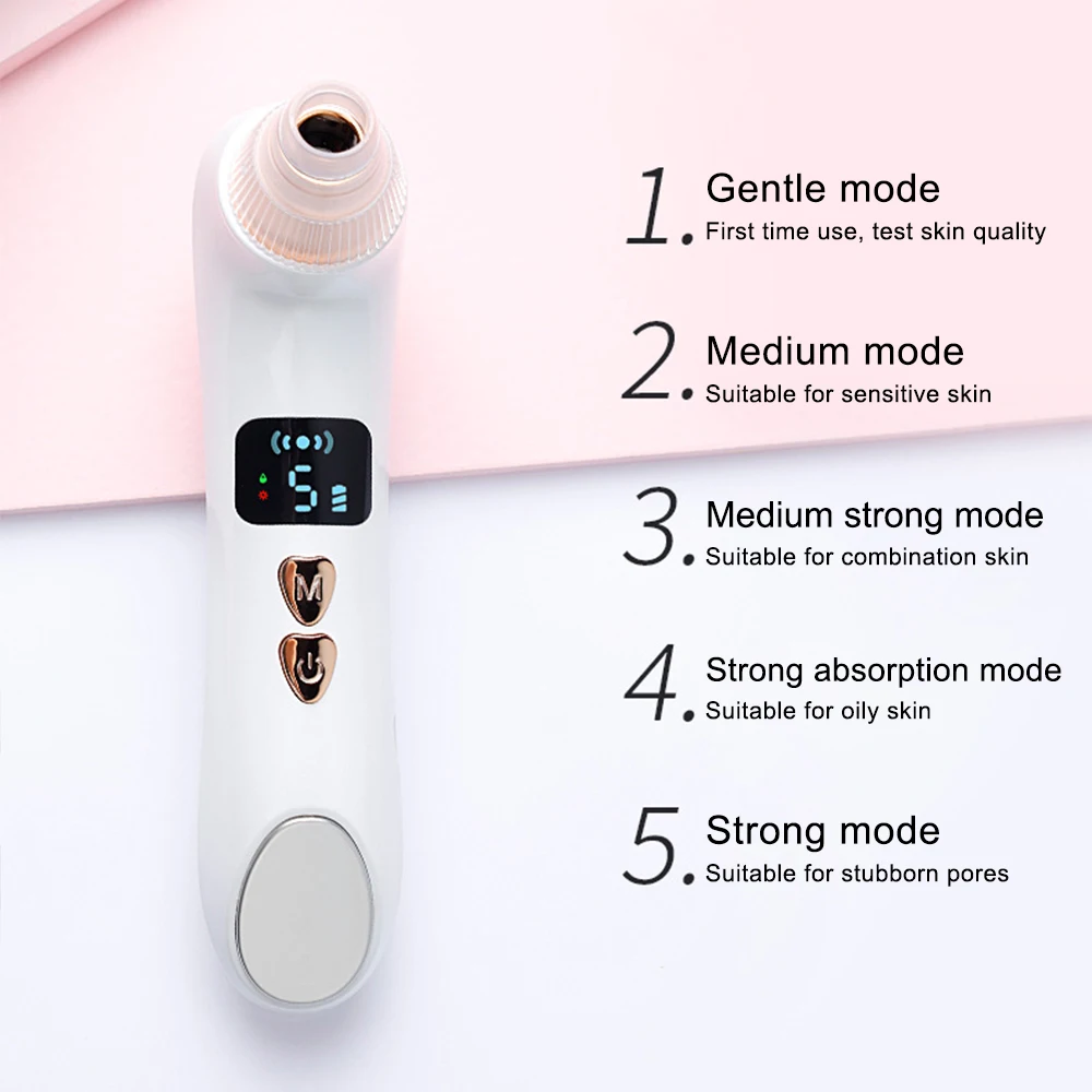 Smart Visual Blackhead Remover Hot and Cold Compress Acne Cleaner Sturdy Blackheads Acne Remover Face Deep Cleansing with Camera