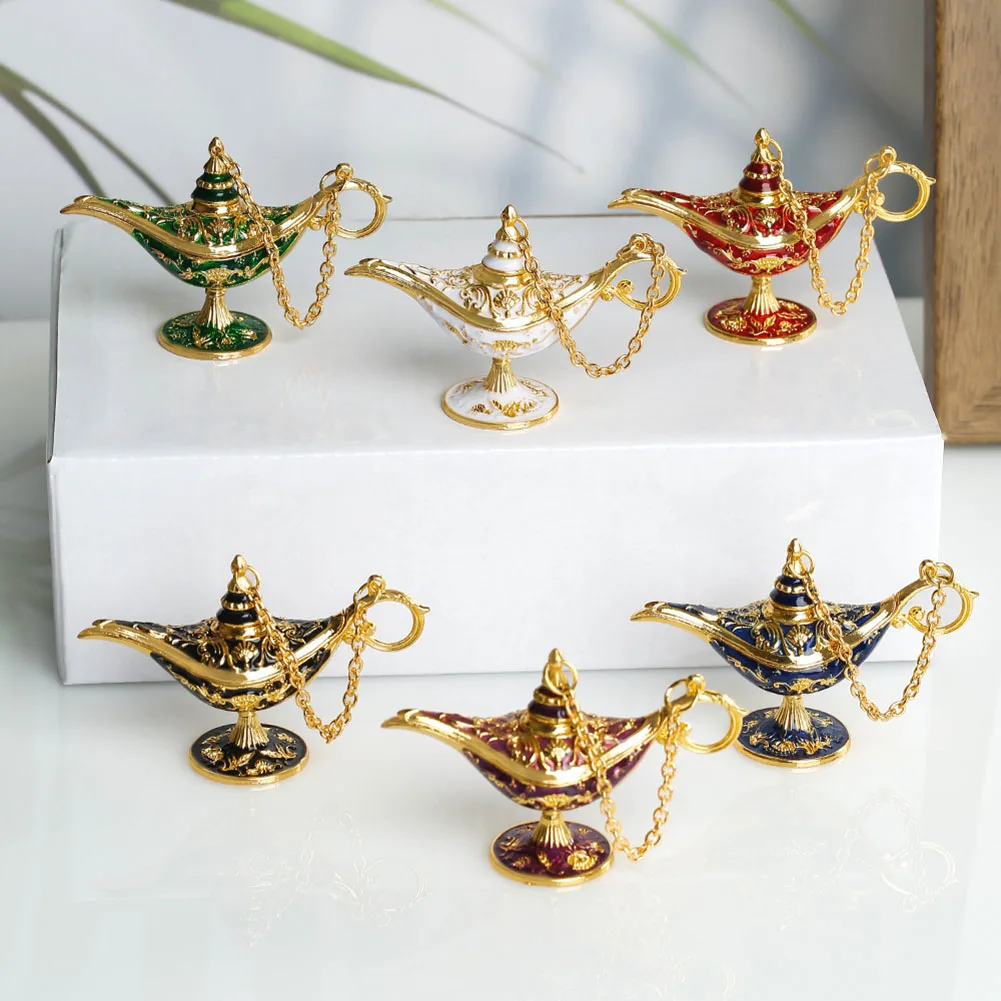 

Wishing Lamp Aladdin Lamp Ornament Living Room Decoration Vintage Style Russian Home Festivals Dinner Decor Crafts