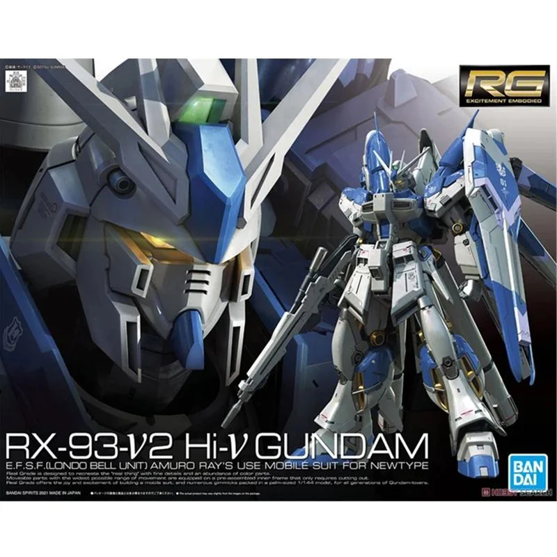 RG RX-93ν2 Hi-ν GUNDAM 1/144 Original Genuine RX-93-ν2 Hi-ν Gundam RG 1/144 Bandai Anime