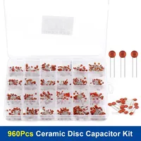 960Pcs/lot Ceramic capacitor Assortment Kit 2PF-0.1UF 50V Ceramic capacitors set 24value*40pcs diy Electronic capacitors 20%