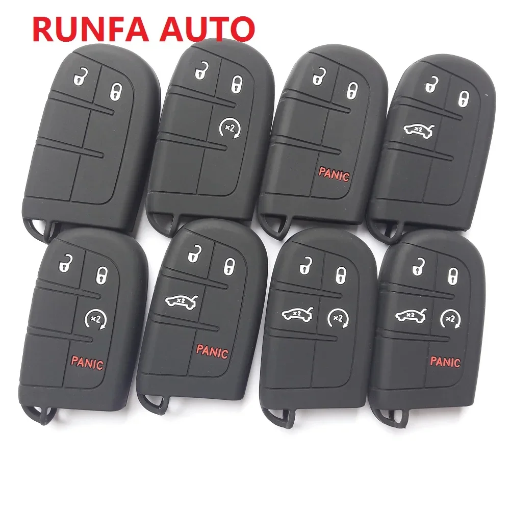 Key Case Key Case Cover Remote Control Case Cover Car Key Silicone Case Fob Remote Holder For Jeep Chrysler Dodge Fiat 500L 50X Toro RAM Cover Smart KEY Protect