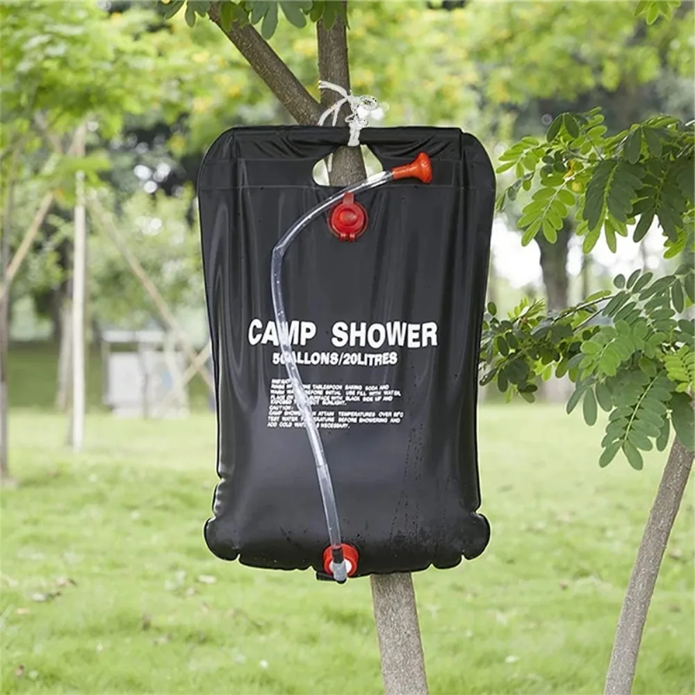 20L portable camping shower bag foldable solar shower bag outdoor bath water bag camping sun compact heated water shower bags scrubbing pool accessories