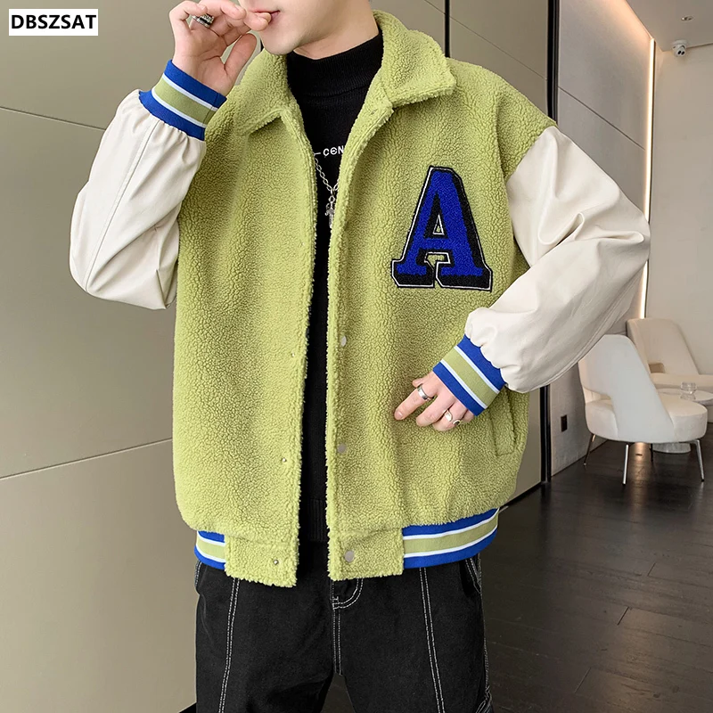 

Supzoom 2023 New Arrival Rib Sleeve Cotton Embroidery Letter Single Breasted Casual Bomber Baseball Jacket Loose Cardigan Coat