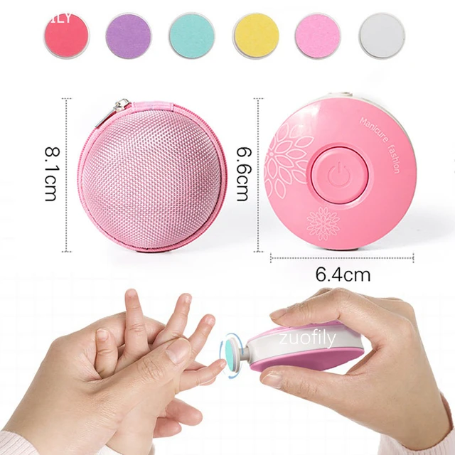 Cortauñas eléctrico para bebé, herramienta pulidora de uñas para niño,  tijeras 